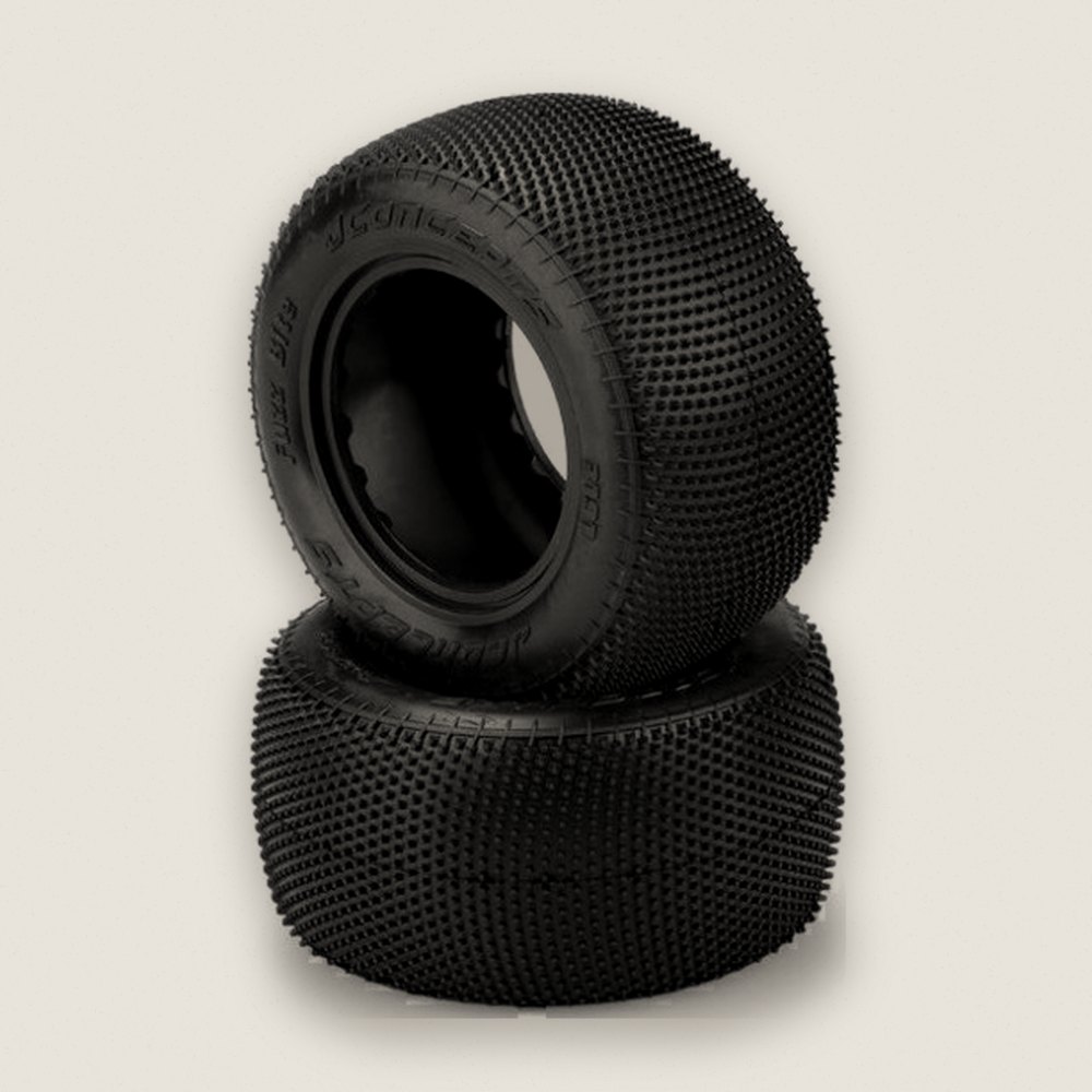 Tire, Fuzz Bite Pink Compound for 2.2 Stadium Truck Wheel - JConcepts