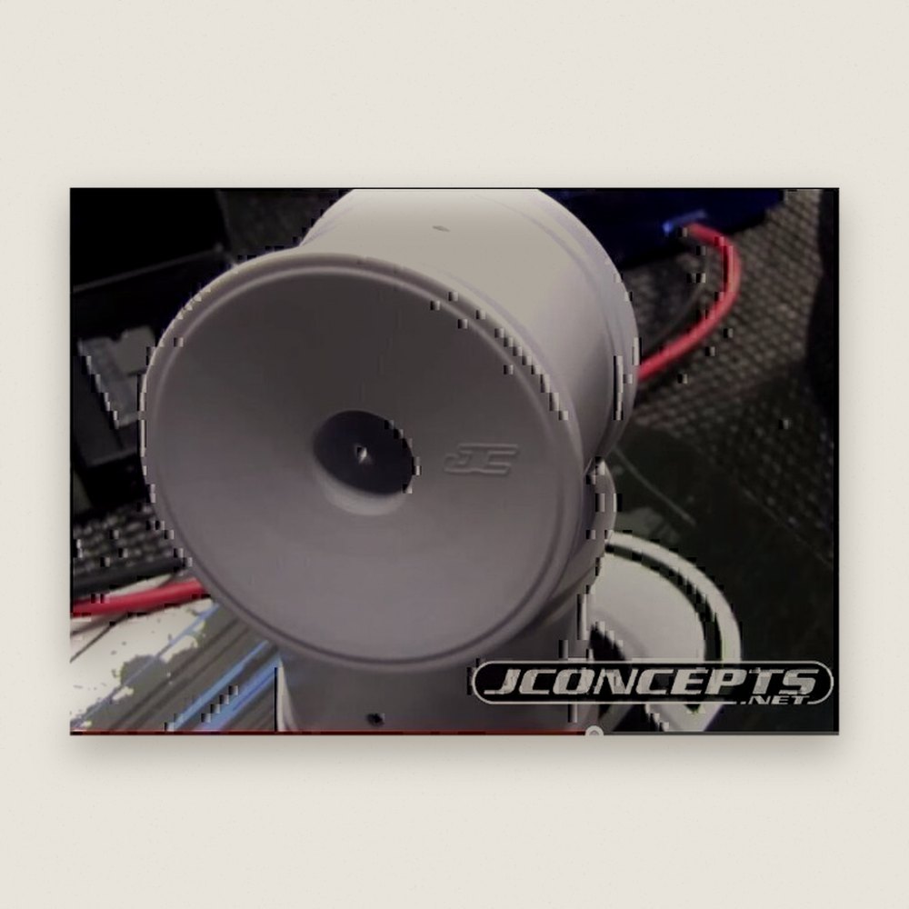 Front and Rear Wheels, White 12mm Hex Mono for T6.4, XT2 Storm ST, 4 Pieces - JConcepts