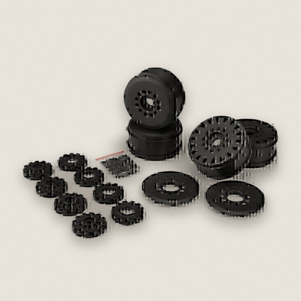 Speed-Run Wheel, Black 83mm Cheetah with 12 and 17mm Hex Adapters - JConcepts
