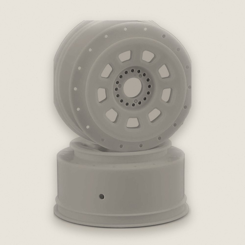Tire Wheel, White 9-Shot 17mm Hex for 1/8th Buggy to Dirt O - JConcepts