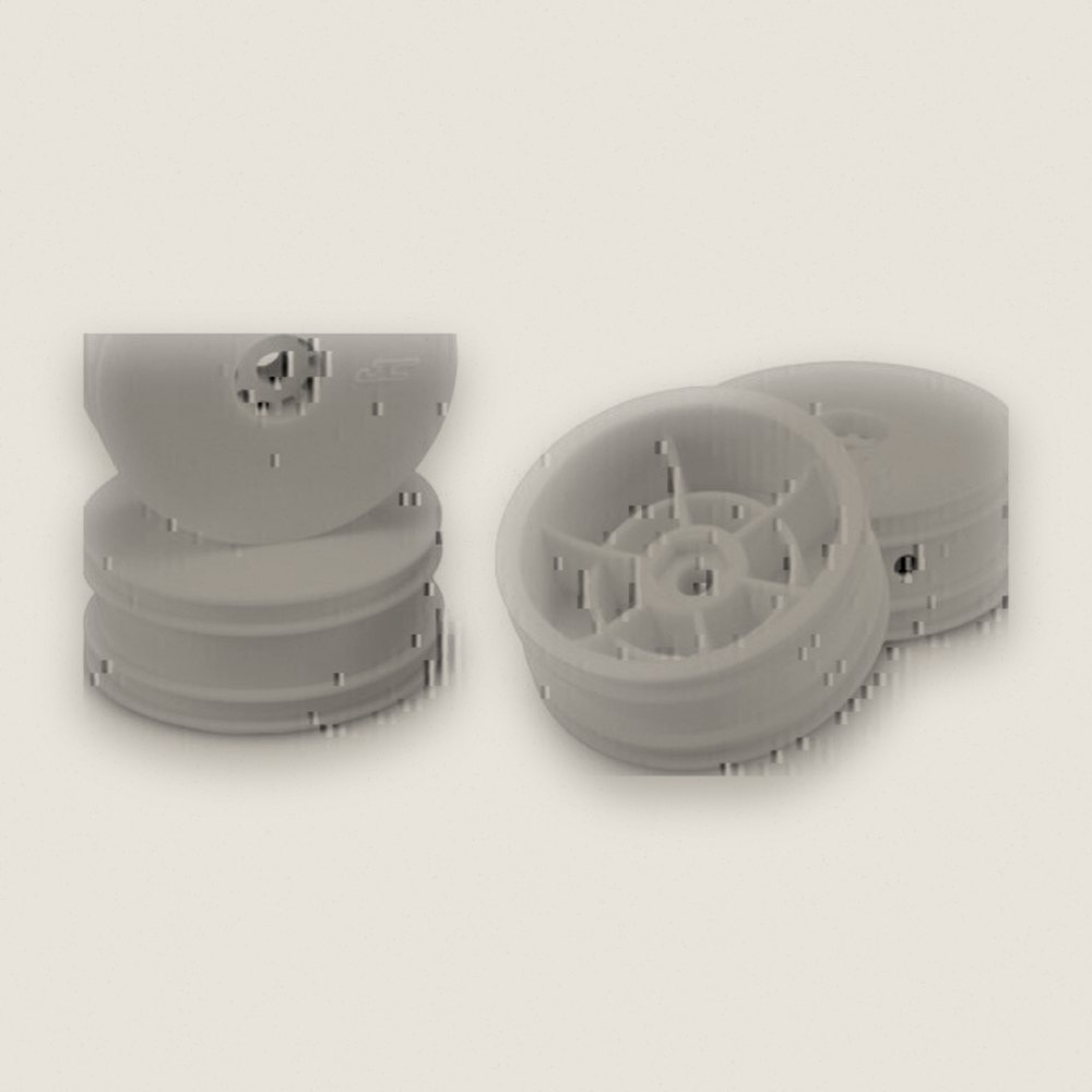 Front Wheels, White Mono for Losi Mini-B, 4 Pieces - JConcepts