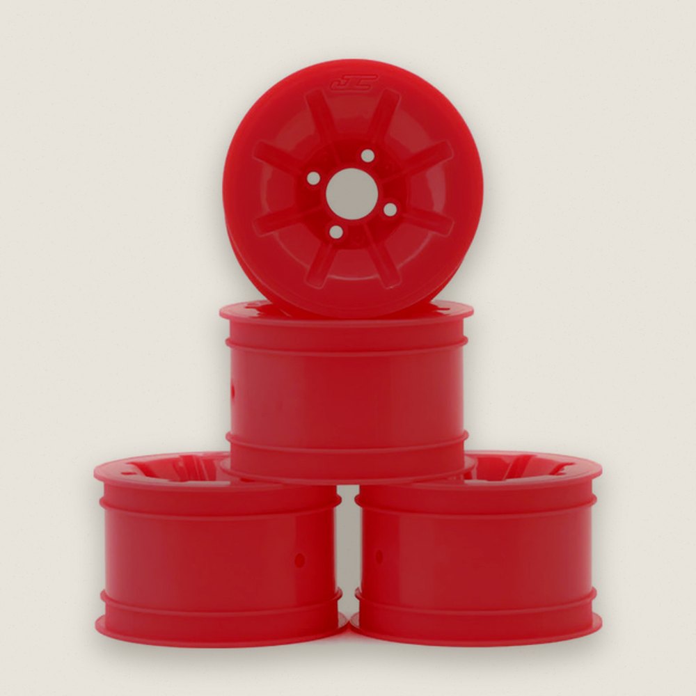 Rear Wheels with Adapters, RC10 Pioneer 2.2 Pink (4) - JConcepts