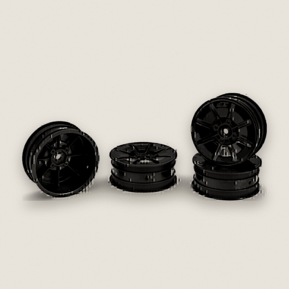 Front Wheel, Pioneer 2.2 2WD Buggy Stealth Black for RC10b7/RC10b7d - JConcepts