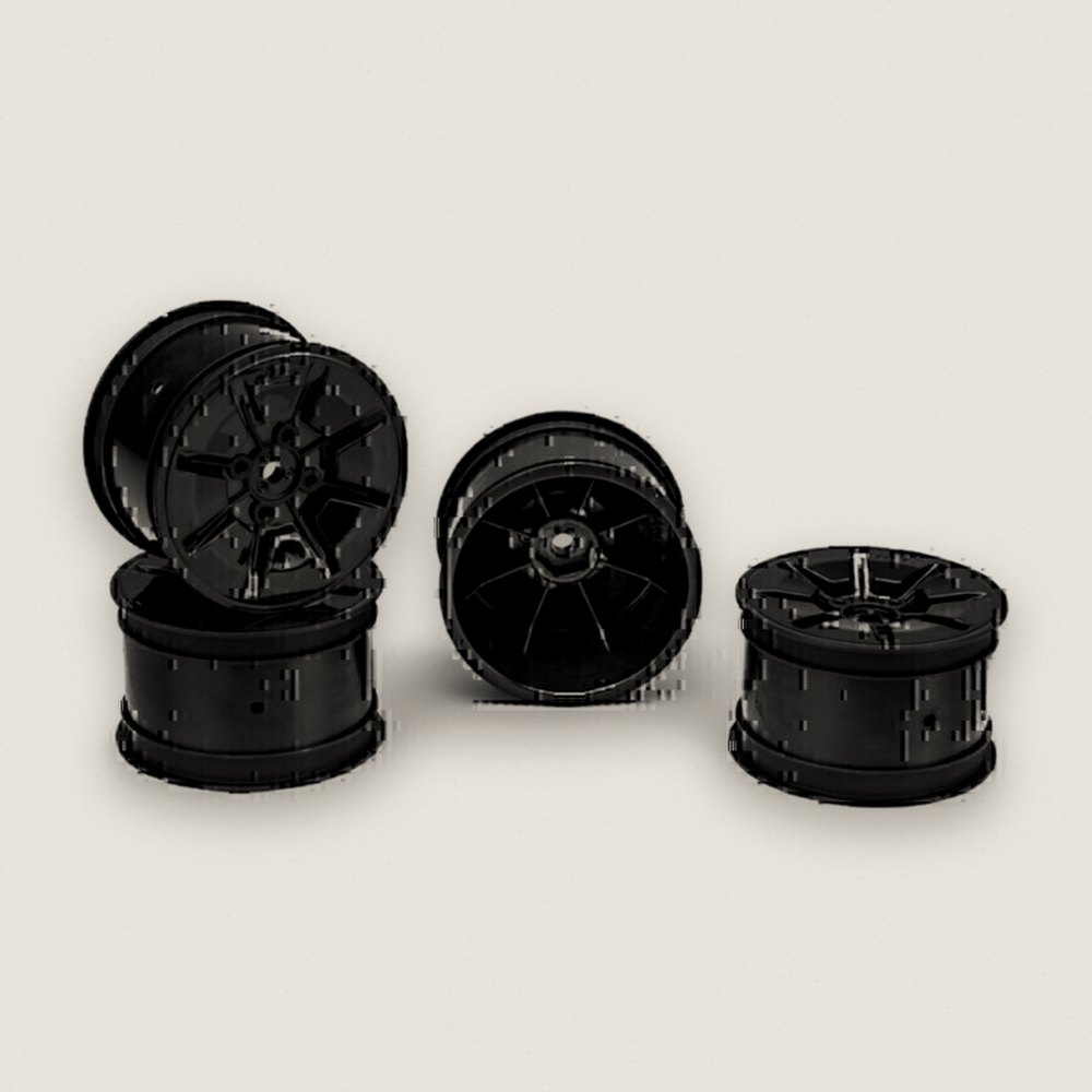 Rear Wheel, Pioneer 2.2 2WD/4WD Buggy Stealth Black for RC10b7/RC10b7d - JConcepts