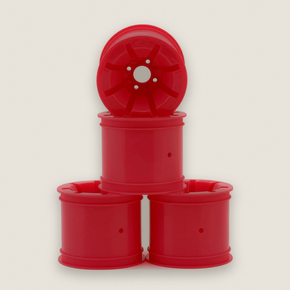 Rear Wheels with Adapters, RC10t Pioneer 2.2 Pink (4) - JConcepts