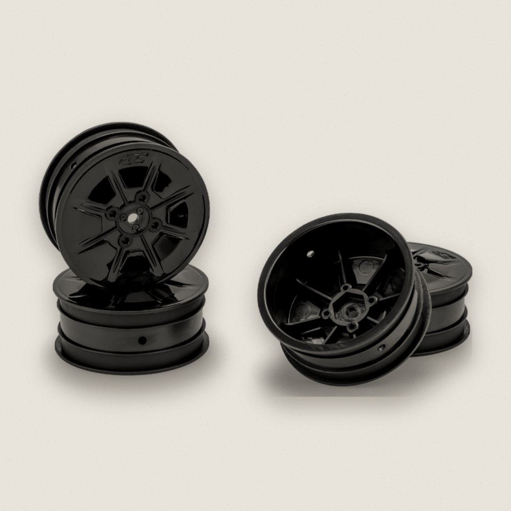 Front Wheel, Pioneer 2.2 4WD for B74/XB4/L1r/22x-4 Stealth Black - JConcepts