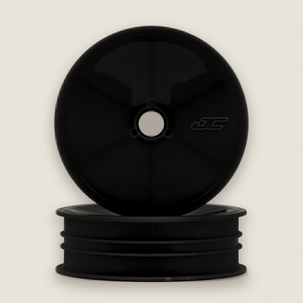 Vintage Buggy Front Wheels, RC10 Mono 2.0 Black (2) - JConcepts