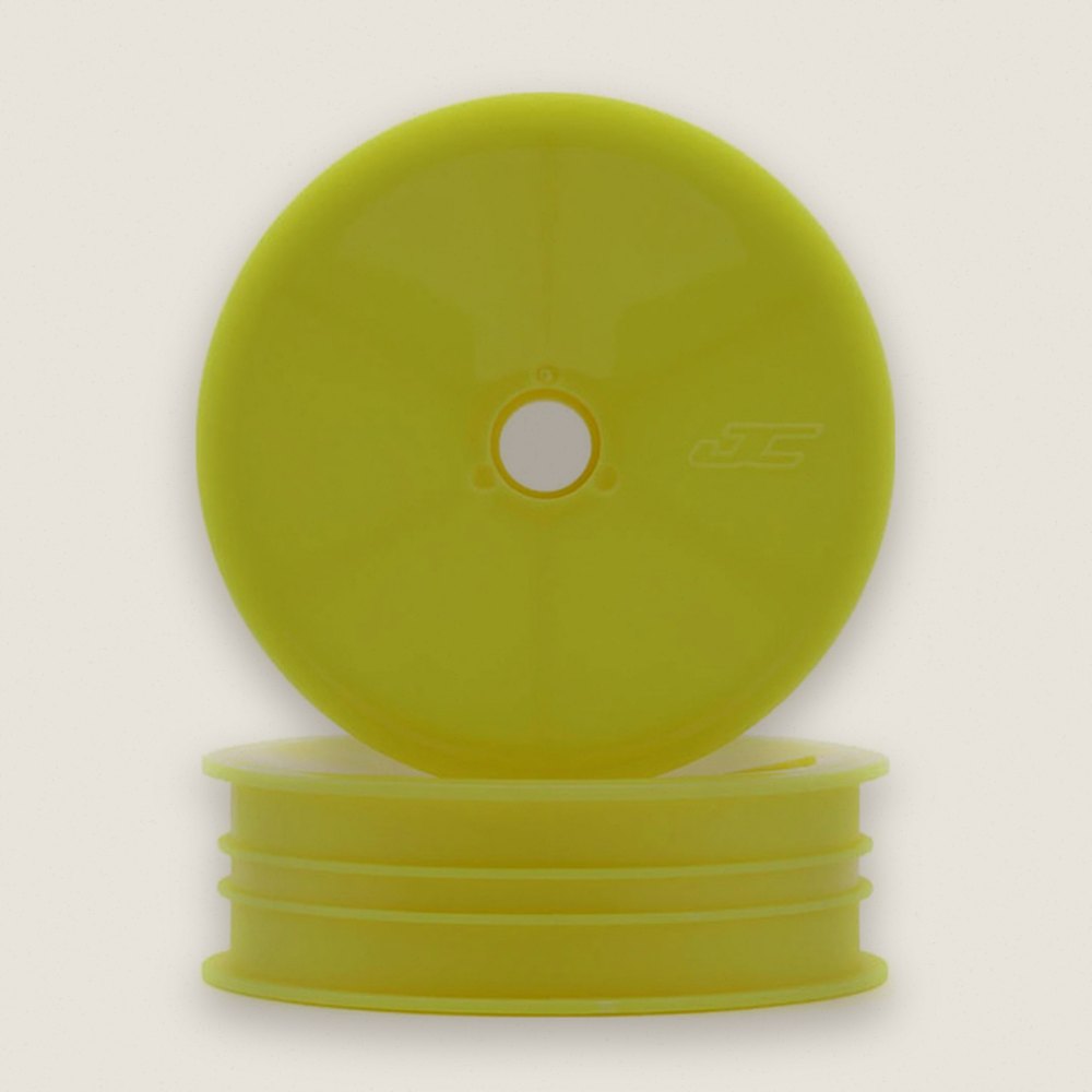 Vintage Buggy Front Wheels, RC10 Mono 2.0 Yellow (2) - JConcepts