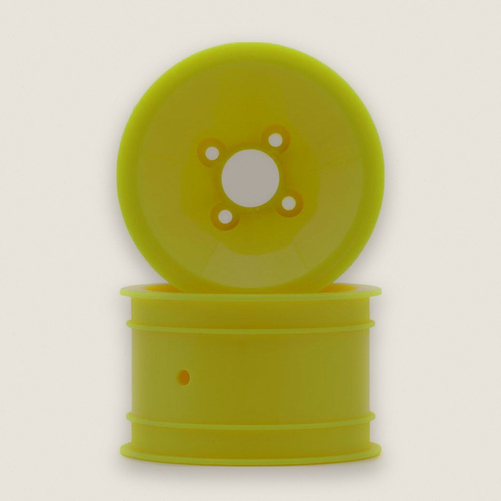 Vintage Buggy Rear Wheels, RC10 Mono 2.0 Yellow (2) - JConcepts