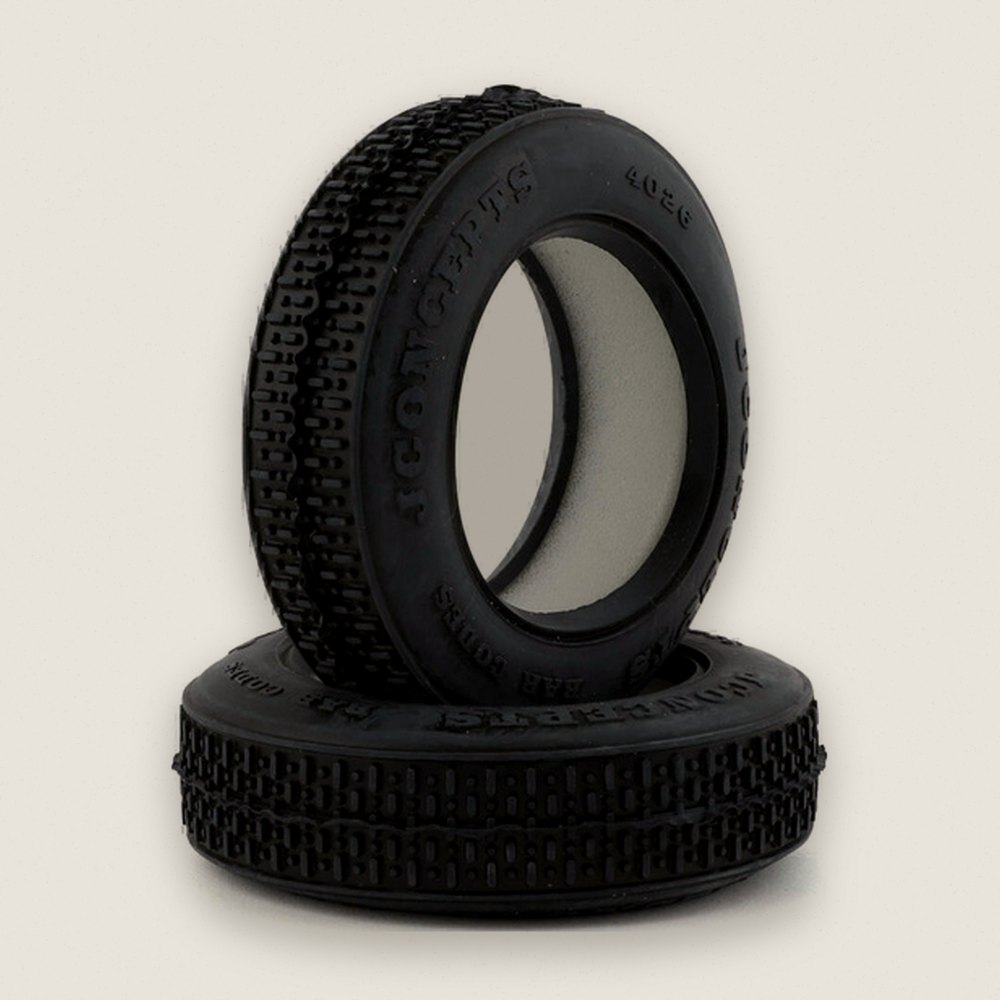 Tires, Bar Codes V1 Green Compound 1.9 2WD Buggy Front (2) - JConcepts