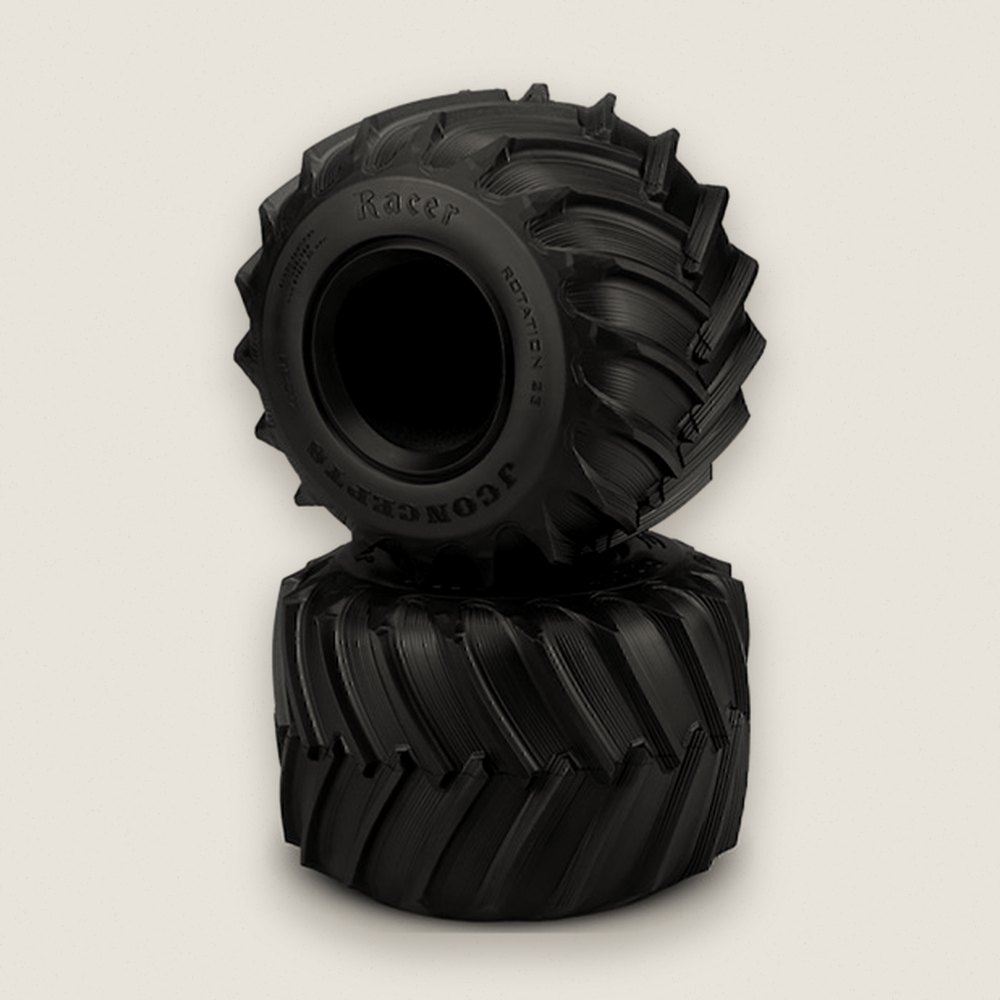 Monster Truck Tire, Firestorm Racer Soft Blue Compound - JConcepts