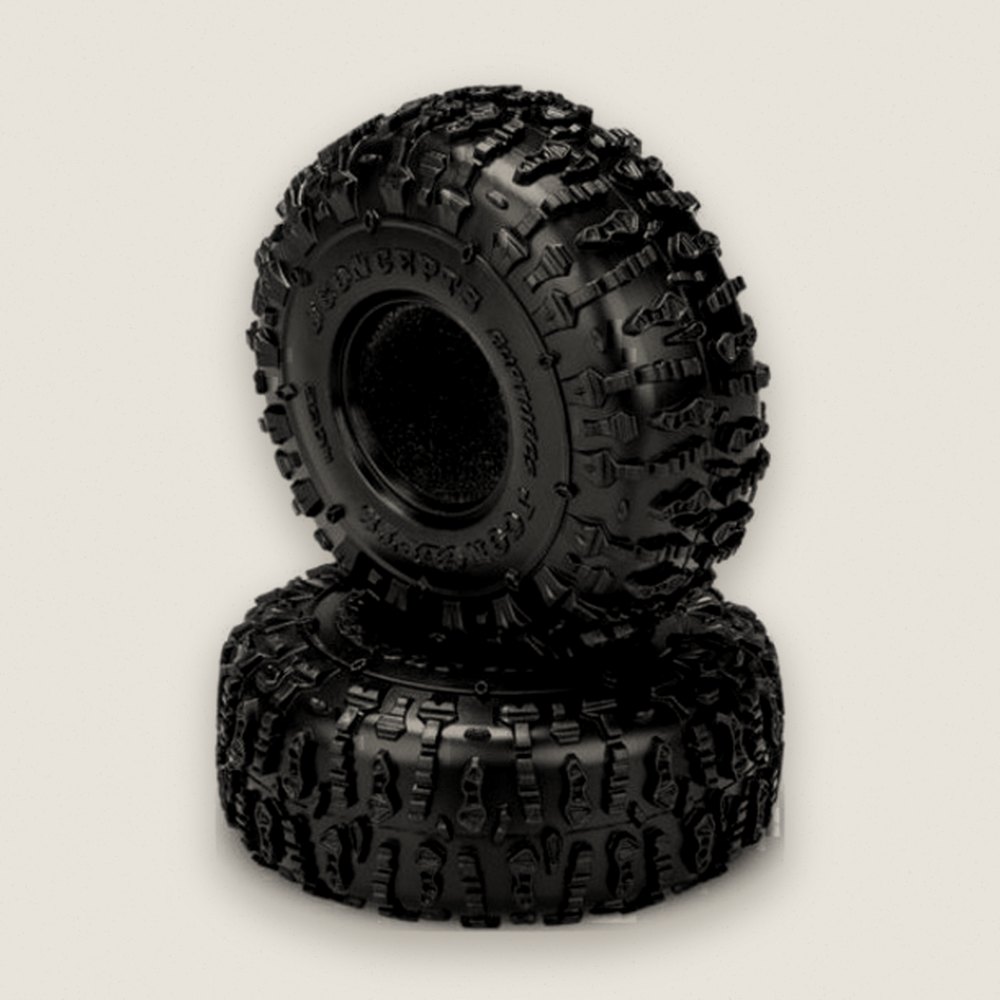 Tire, Ruptures Green Compound for 1.0 SCX24 Wheel, 63mm OD (2) - JConcepts