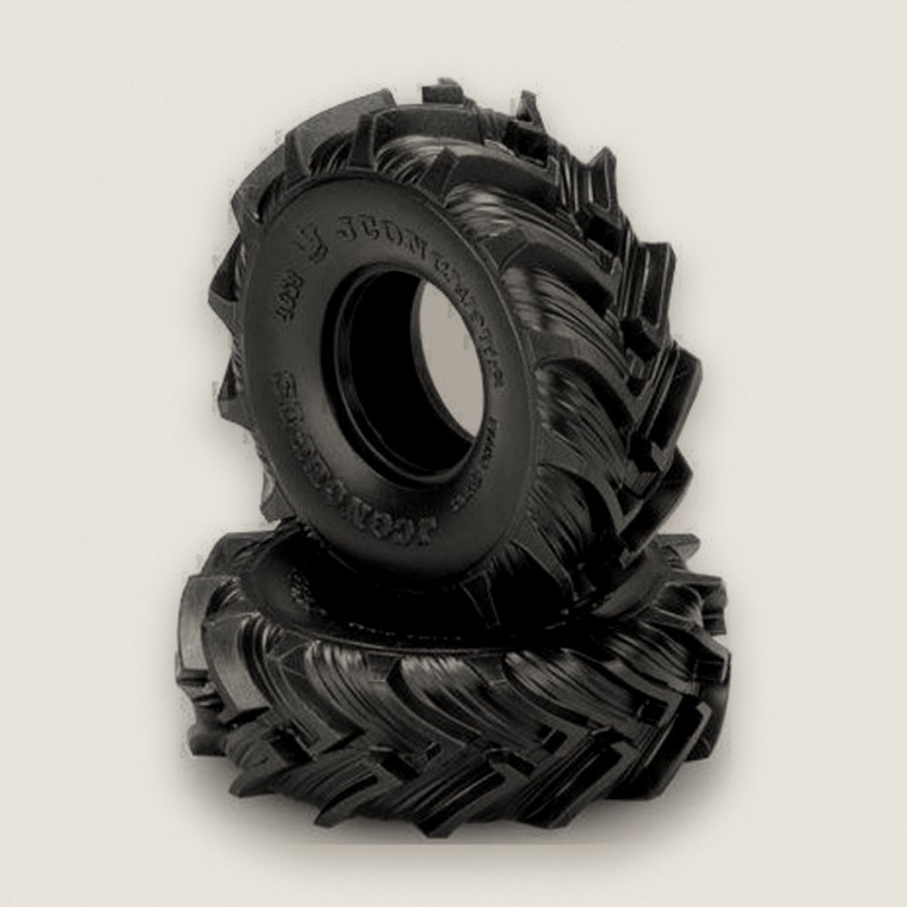 Tire, Fling Kings Green Compound for 1.0 SCX24 Wheel, 63mm OD - JConcepts
