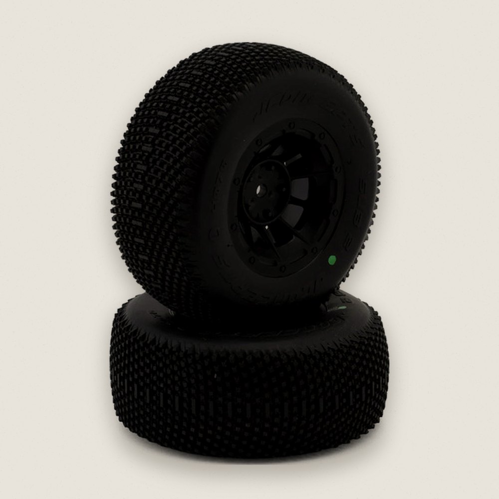 Tires, Green Compound Subcultures 2 Pre-Mounted on #3351B Hazard Wheels - JConcepts