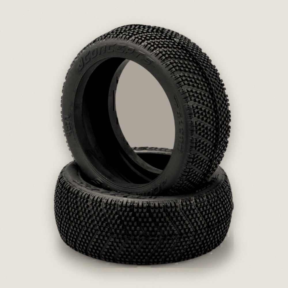 Tires, Blue Compound Falcon for 83mm 1/8th Buggy Wheel - JConcepts