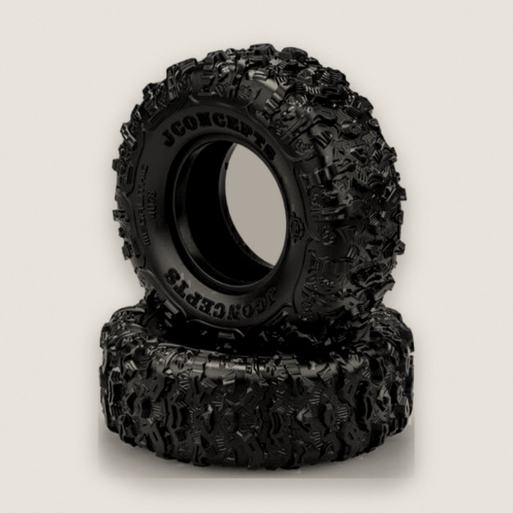 Tires, Green Compound Megalithic 1.9 4.19 Outer Diameter for 1.9 Scale Wheels - JConcepts