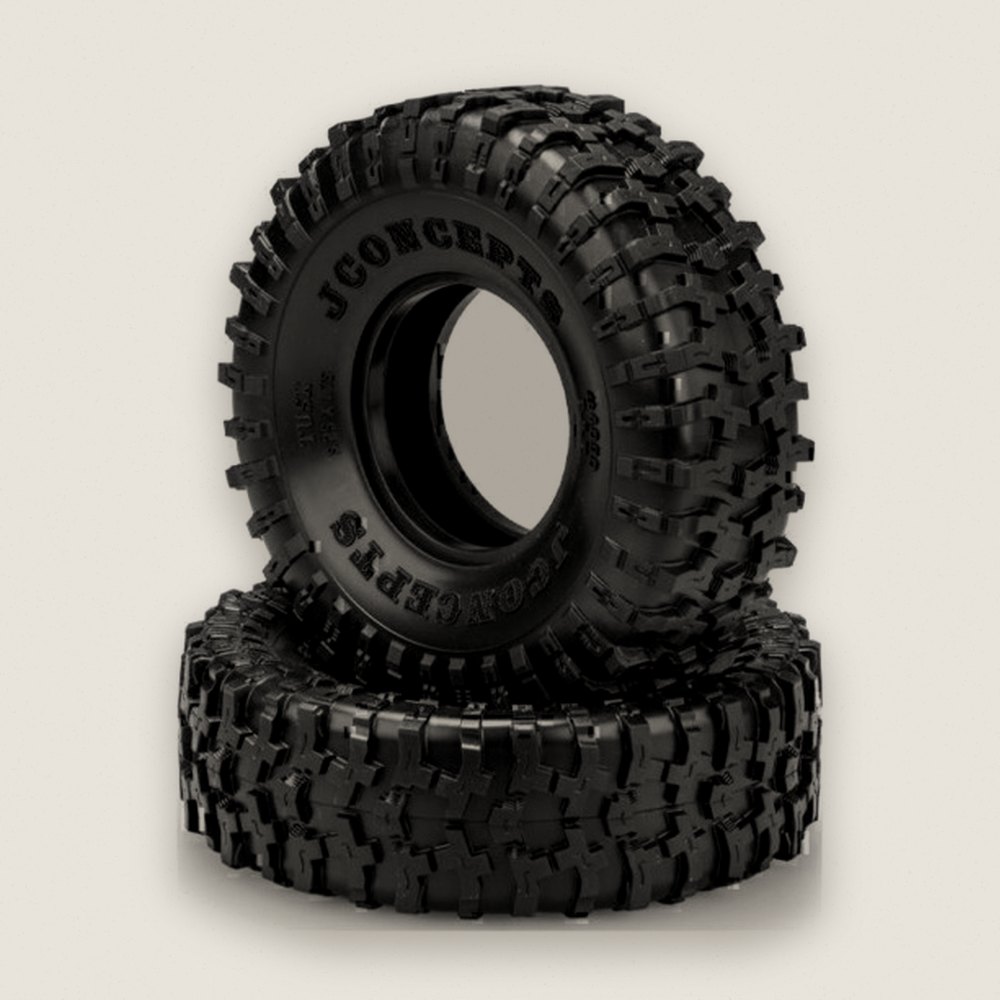 Tires, Green Compound Tusk 2.2 5.25 Outer Diameter for 2.2 Crawler Wheels - JConcepts