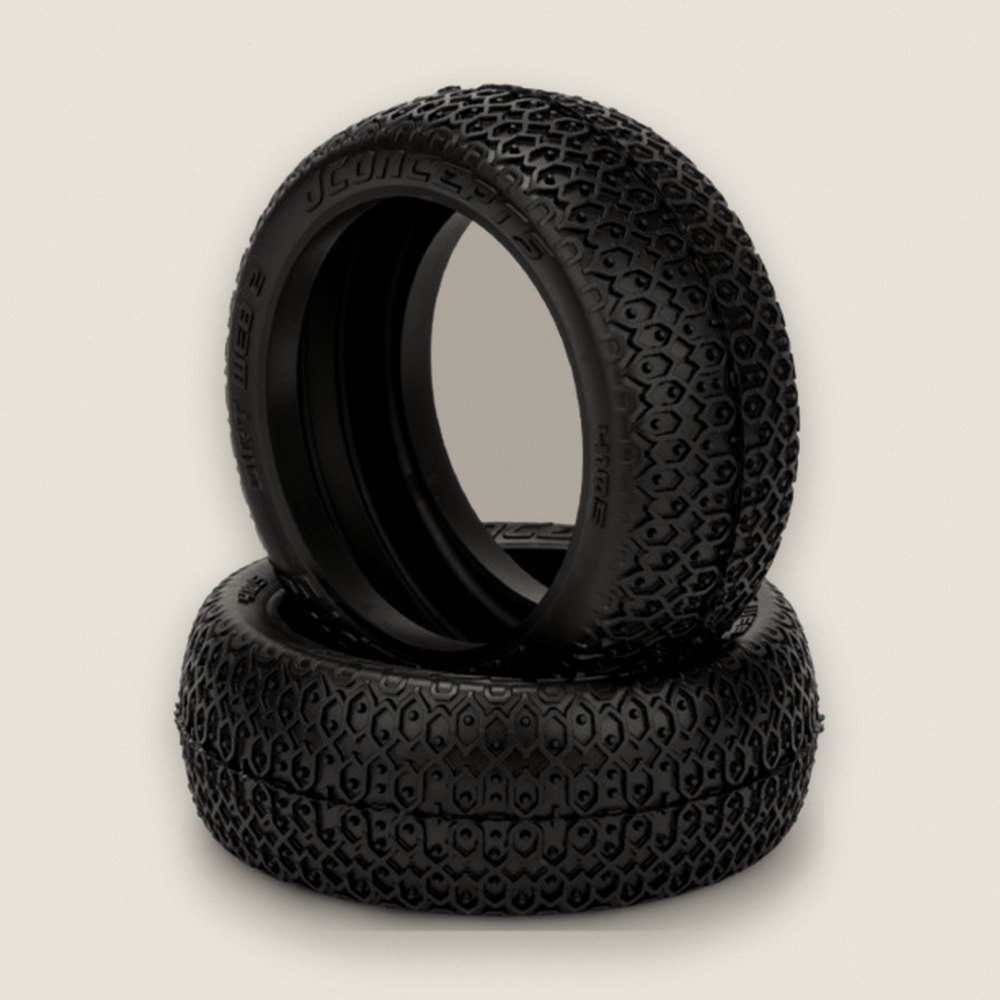 Tires, Silver Compound Dirt Web 2 for 83mm 1/8th Buggy Wheel - JConcepts