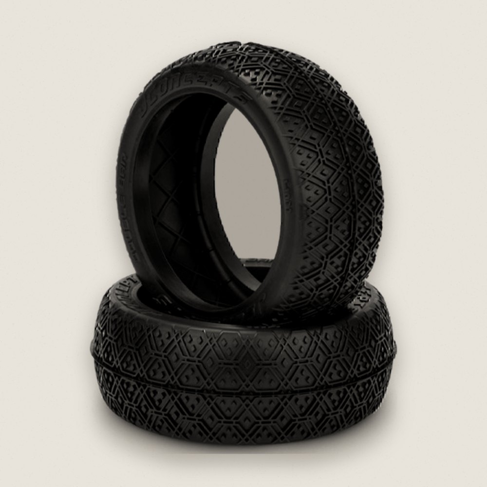 Tires, Green Compound Double Bar for 83mm 1/8th Buggy Wheel - JConcepts