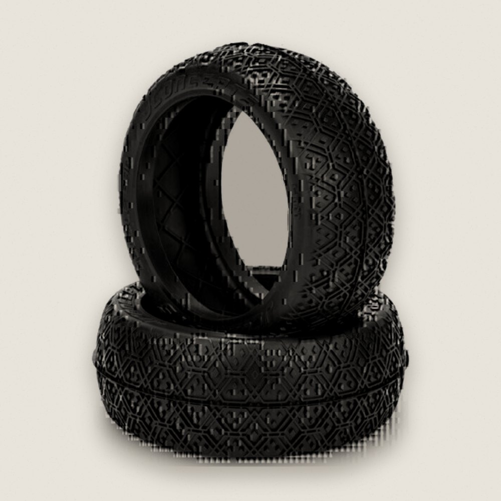 Tires, Aqua A2 Compound Double Bar for 83mm 1/8th Buggy Wheel - JConcepts