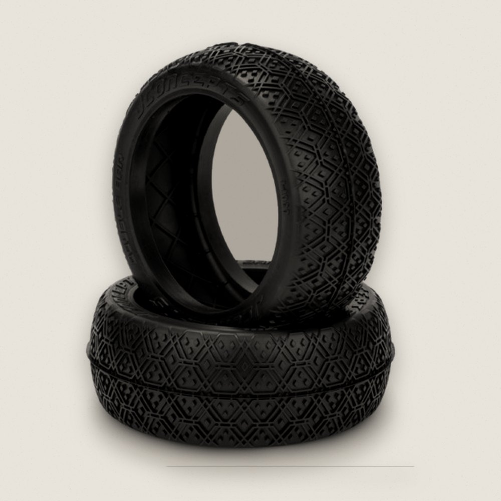 Tires, Silver Compound Double Bar for 83mm 1/8th Buggy Wheel - JConcepts