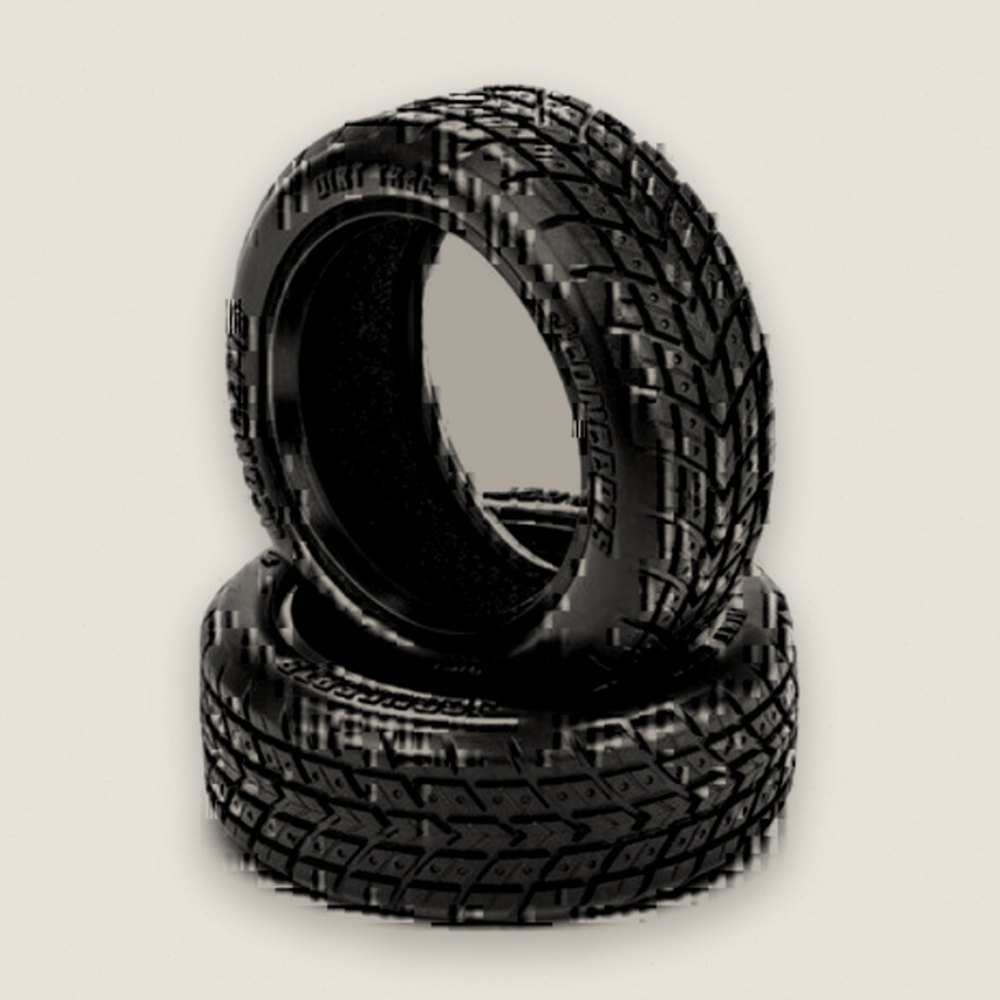 Tires, Green Compound Dirt Trac Mini for Mini-B Front Wheel, JC #34 - JConcepts