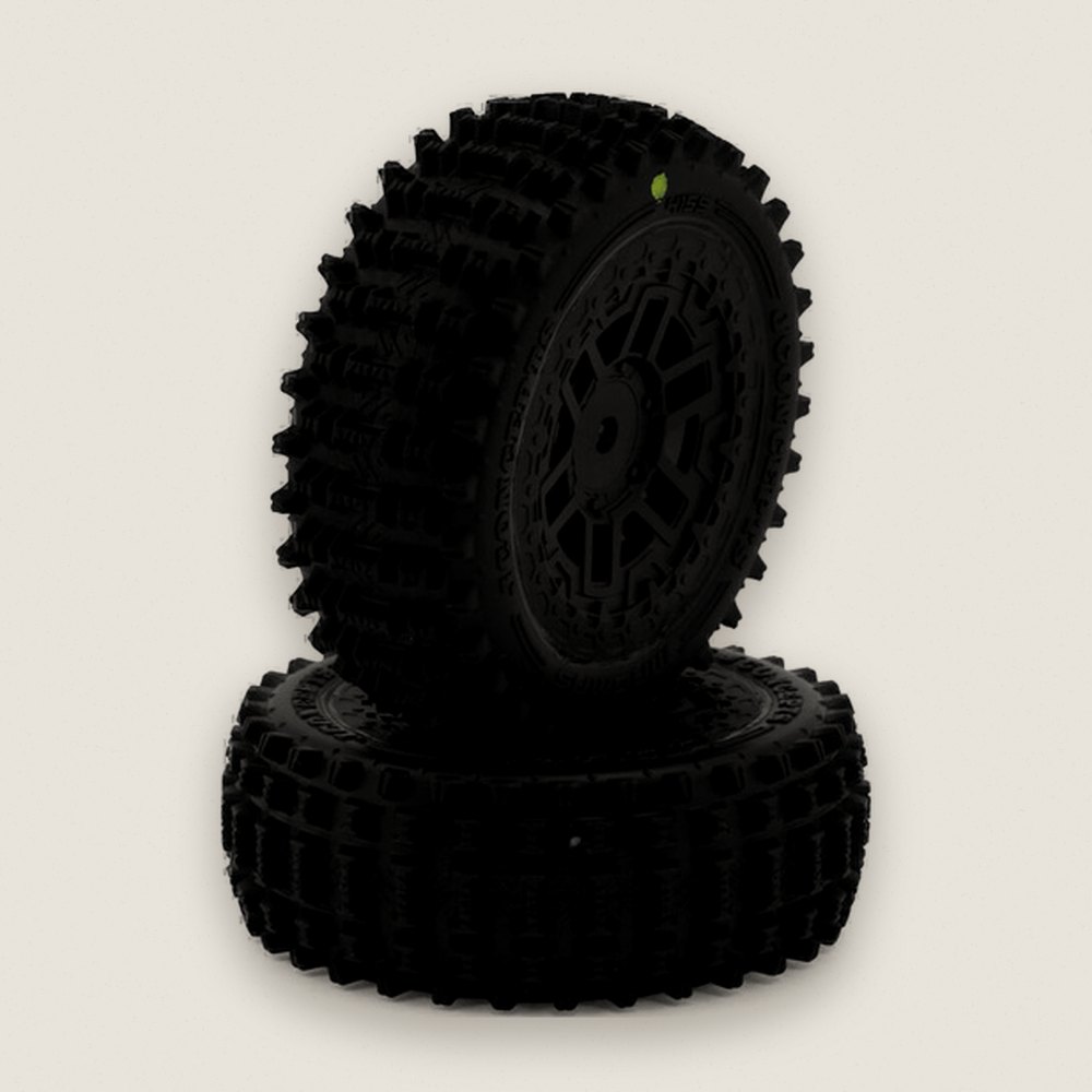 Tires, Yellow Magma Pre-Mounted for Arrma Typhon Grom (2) - JConcepts