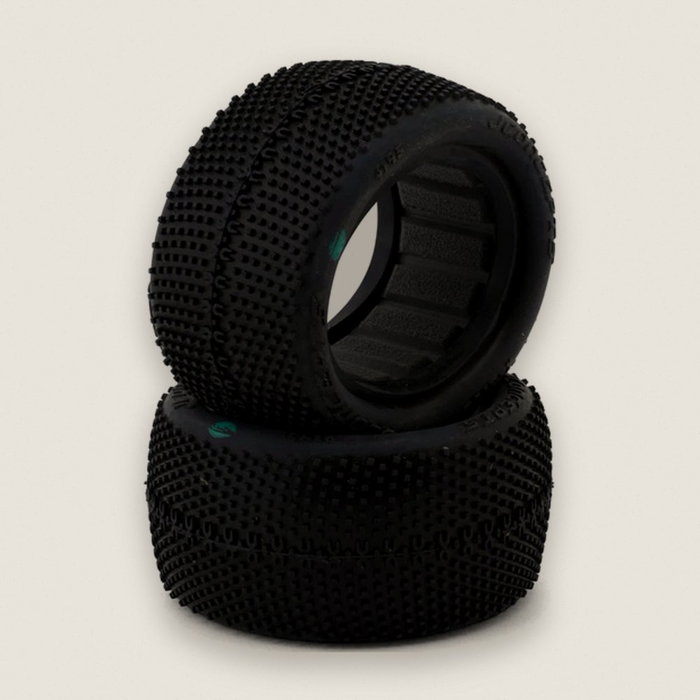 Rear Buggy Tires 2.2 X-Bite, Green (2) - JConcepts