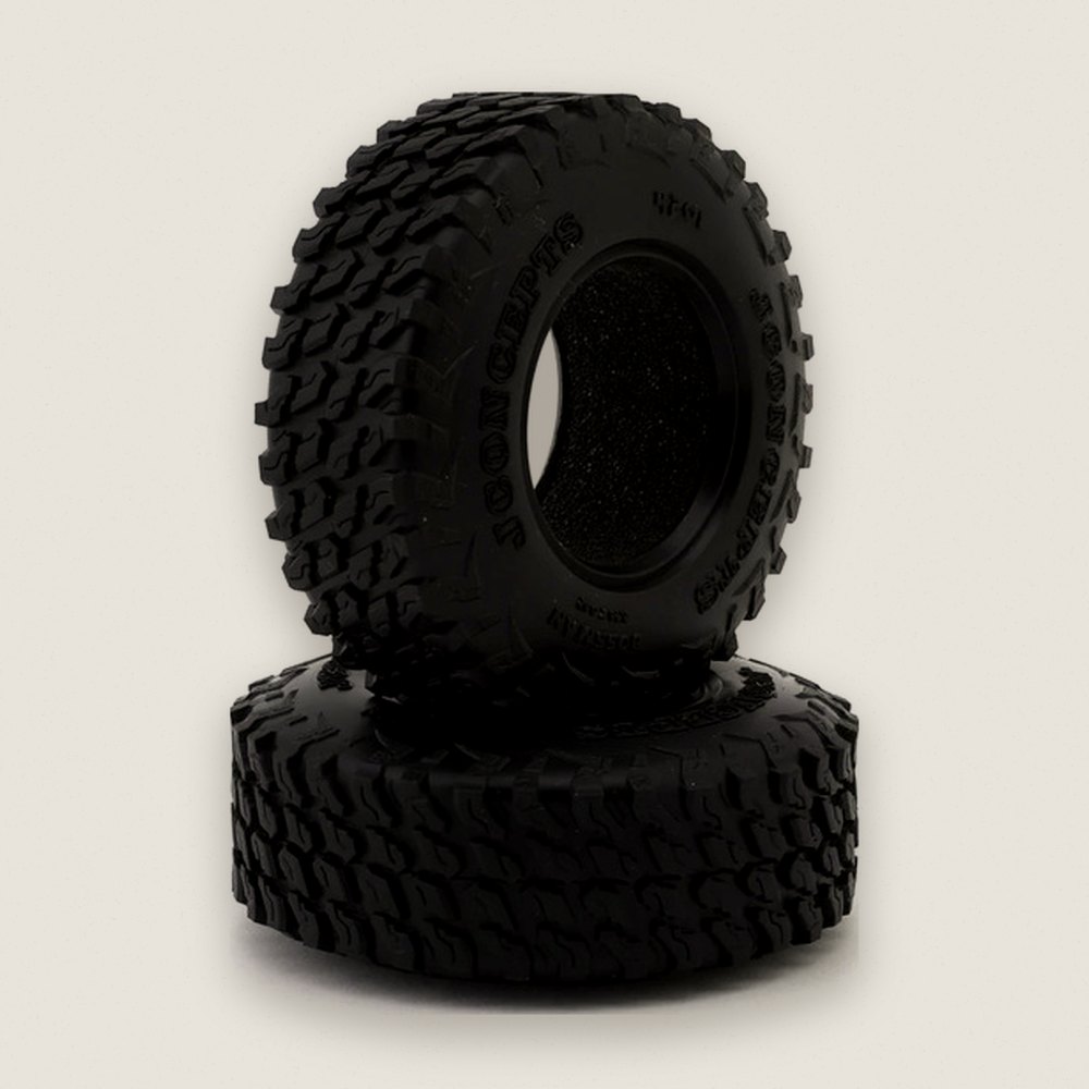 Micro Rock Crawler Tires, Bossman 1.3 63mm OD (2) Green - JConcepts