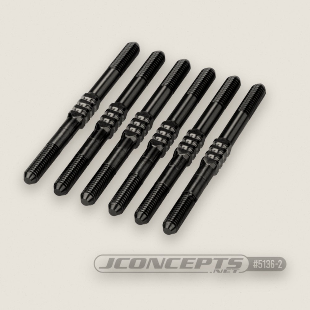 Turnbuckle Set, Fin Titanium Black for RC10b7 - JConcepts
