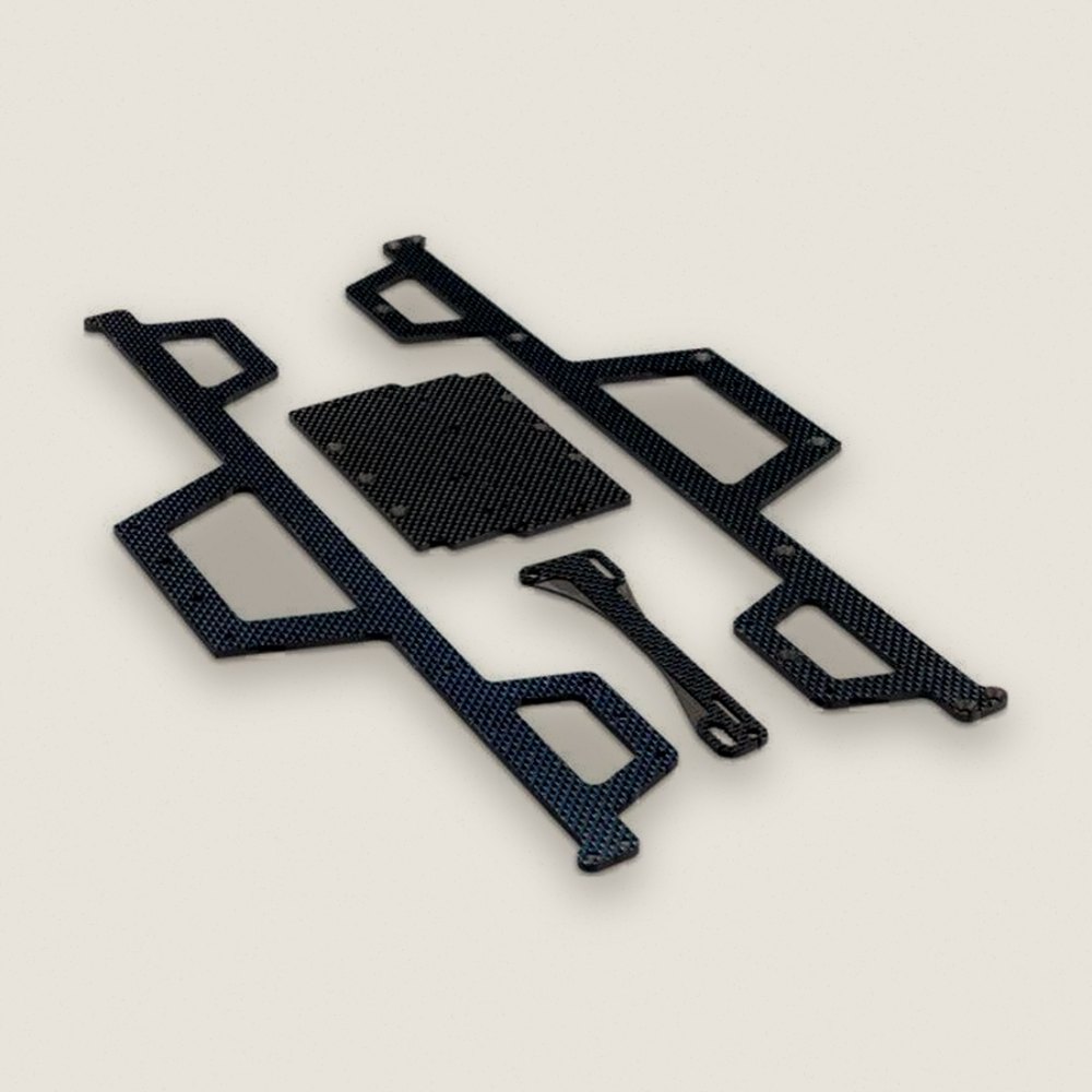 Chassis Set, Regulator Carbon Fiber Blue Hue Fits Re - JConcepts