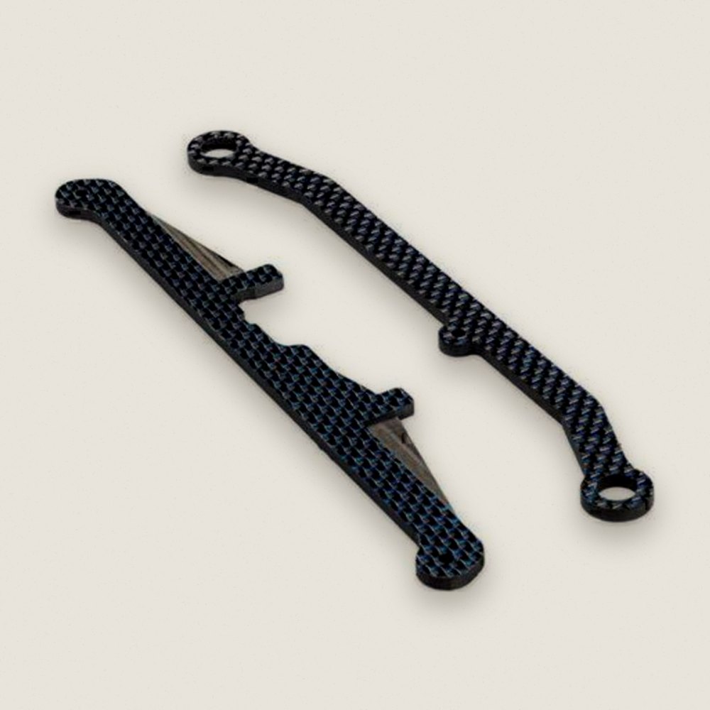Steering Rack and Rear Lockout, Regulator Carbon Fiber in Blue Hue - JConcepts
