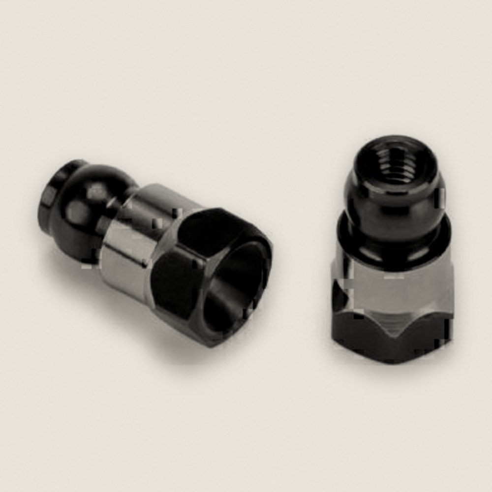 Rear Stand-Off, RC10b7 Fin Titanium Stealth Black 10mm for RC1 - JConcepts