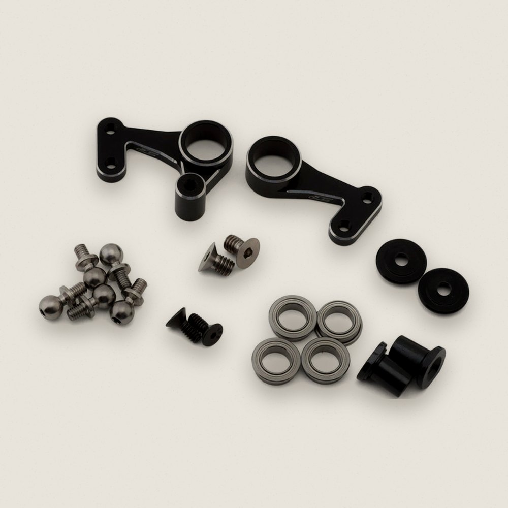 Steering Bellcrank, Stealth Aluminum Black for RC10 89 Masami - JConcepts