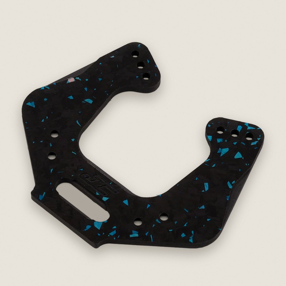 Front Shock Tower, Stealth Forged Carbon Blue (S) for RC10 89 Masami - JConcepts