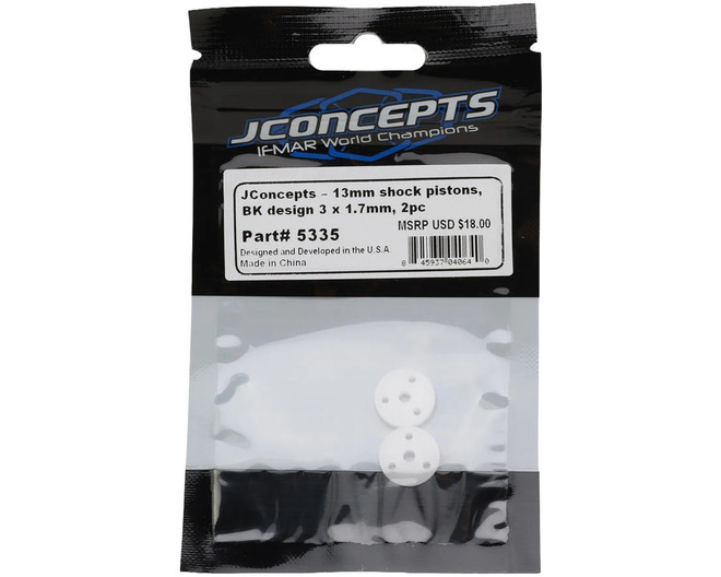 Bk Design Ae 13mm Shock Piston (2) (2.5mm Thick) (3x1.6mm)
