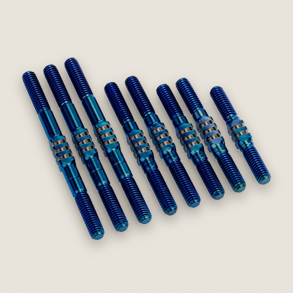 Turnbuckle Set, Fin Titanium Burnt Blue for RC10 Factory Team - JConcepts