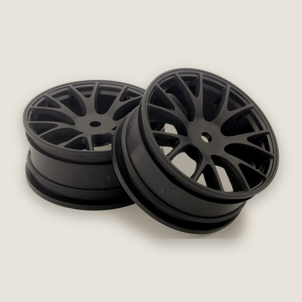 Wheel, Mesh 7 Black, Set of 2 for FZ02 - Kyosho