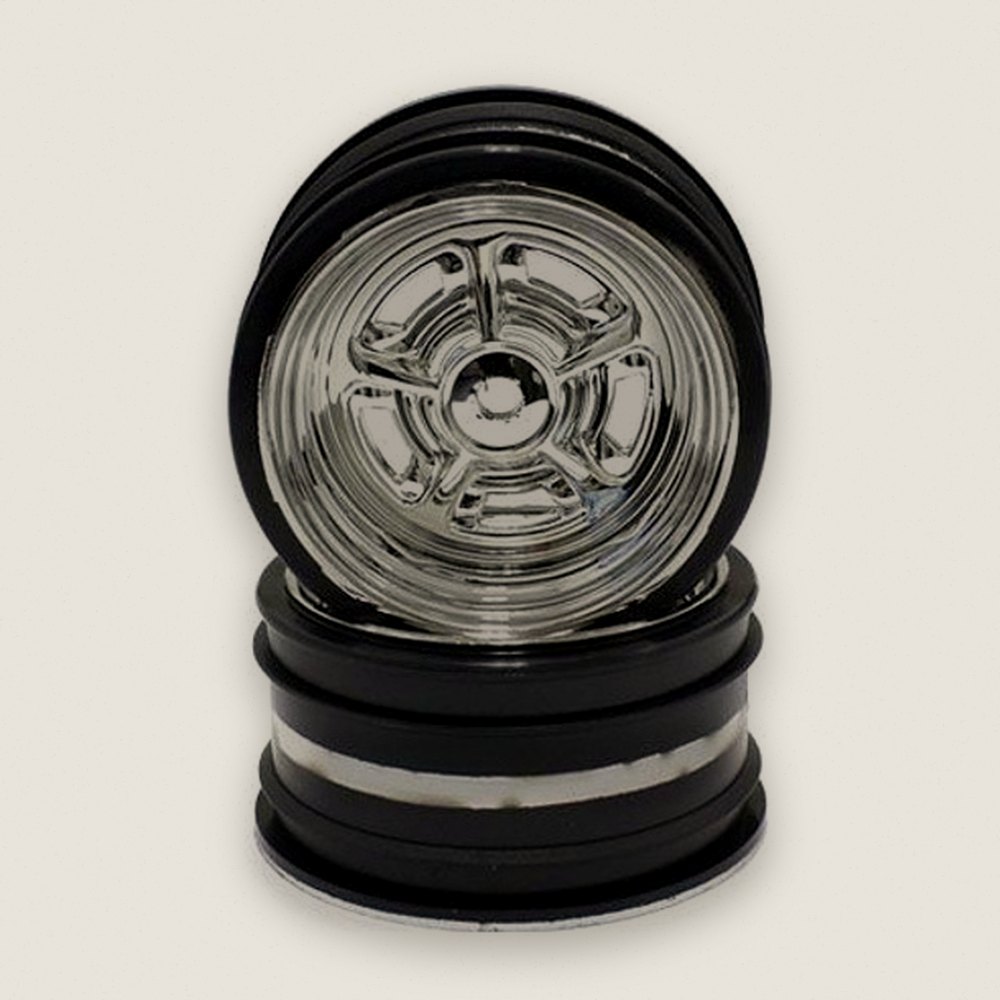 Rostyle Wheel, Plated, Set of 2 for FZ02 - Kyosho