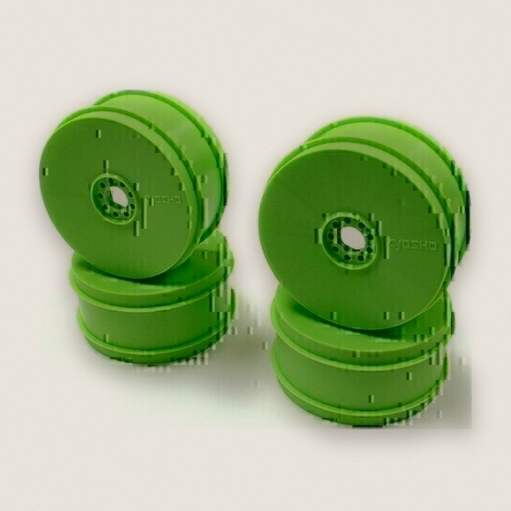 Dish Wheel, 4 Pieces, Fluorescent Green for Mp9 Tki4 - Kyosho