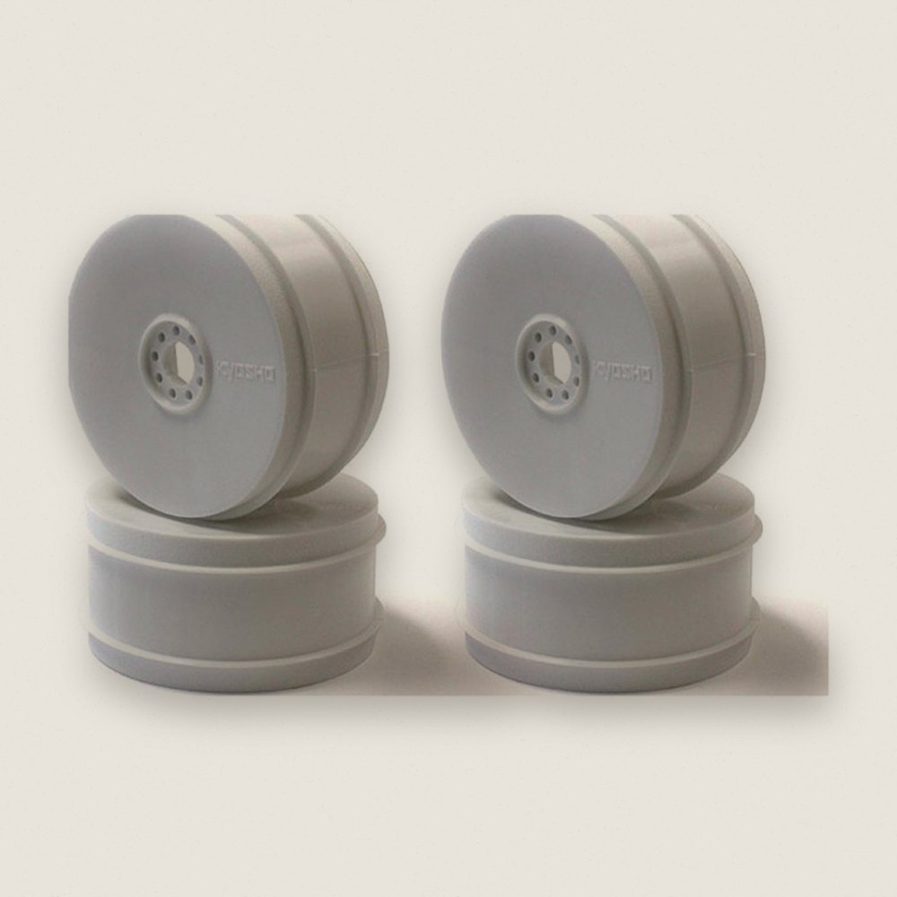 Hard Dish Wheel, 4 Pieces, White for MP9 TKI4 - Kyosho