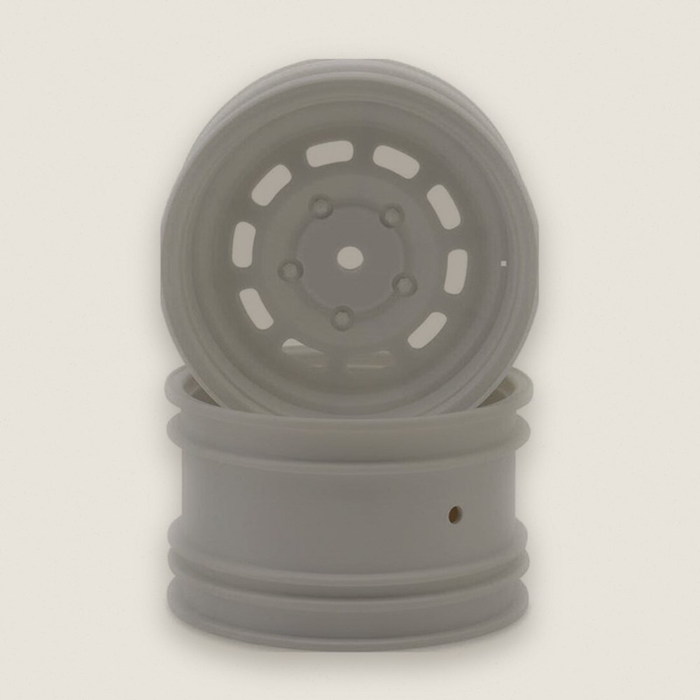 Rear Wheels, White 10-Hole Lazer Sb 2.2, Set of 2 - Kyosho