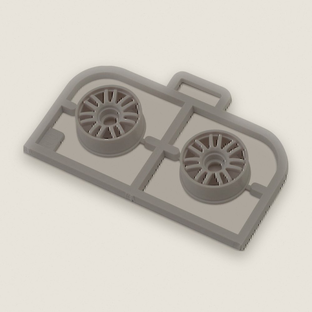Multi Wheel II, White Narrow 0 Offset, Set of 2 for Mini-Z Rwd Re30 - Kyosho
