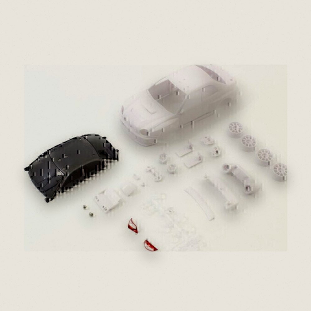 Mini-Z Body Set, White with Wheel, for Impreza WRC 2002 - Kyosho