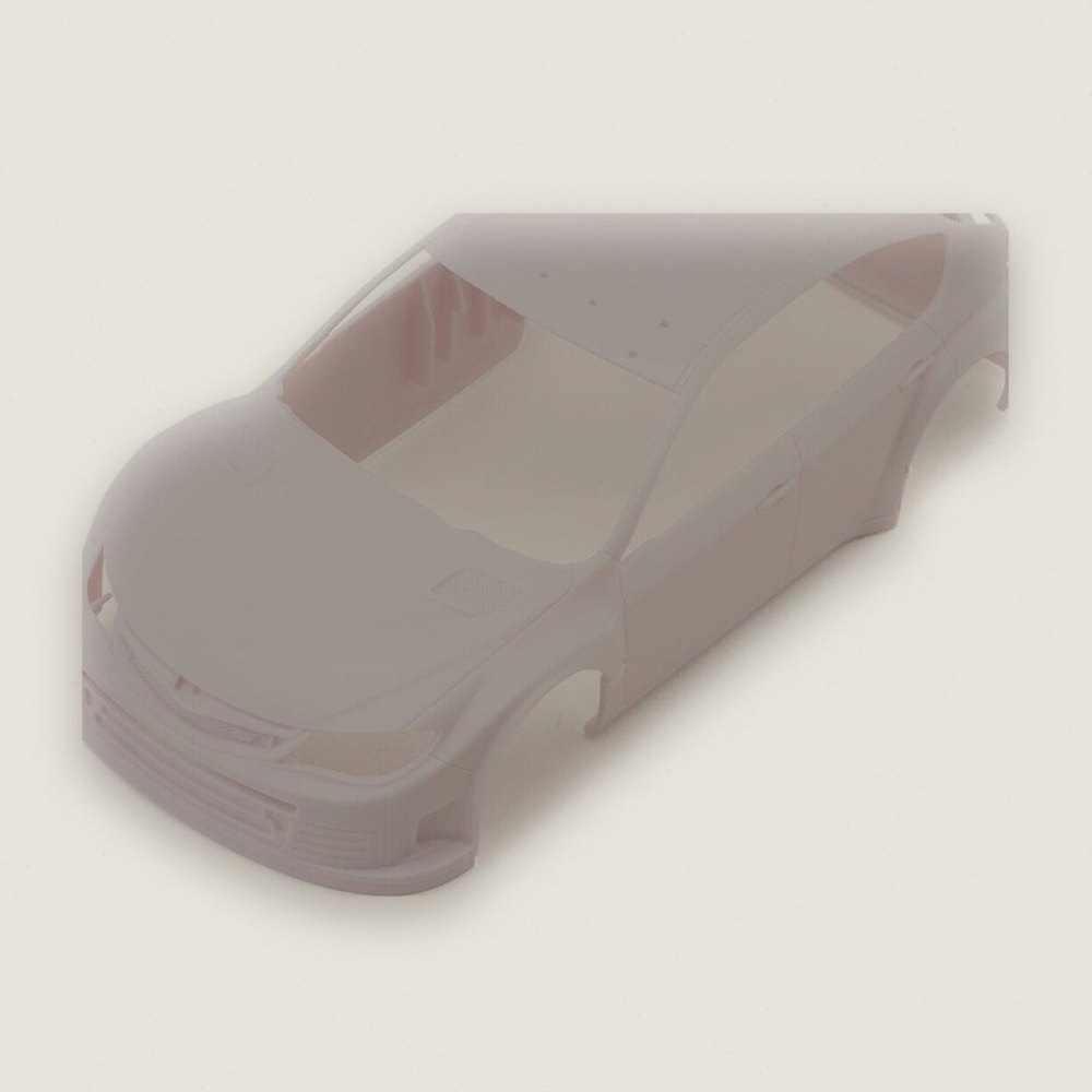 Body, Unpainted with Wheels, Mr-03 Chassis, for Subaru Impreza WRC 2008 - Kyosho