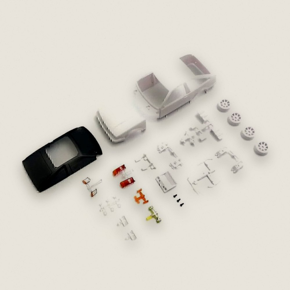 Mini-Z Body, Unpainted with Wheels, Ma-020, for Toyota Levin AE86 - Kyosho