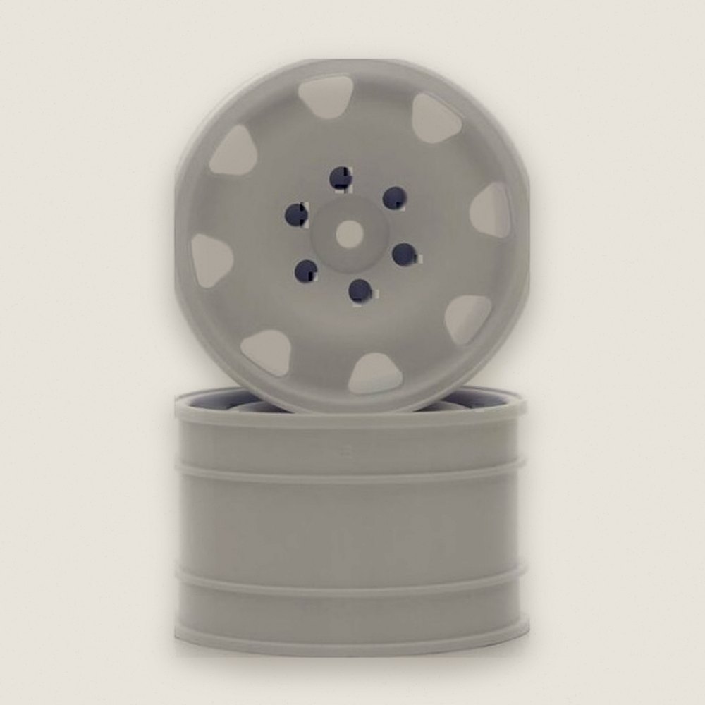 8-Spoke Wheel, 50mm, White, 2 Pieces for Optima Mid - Kyosho