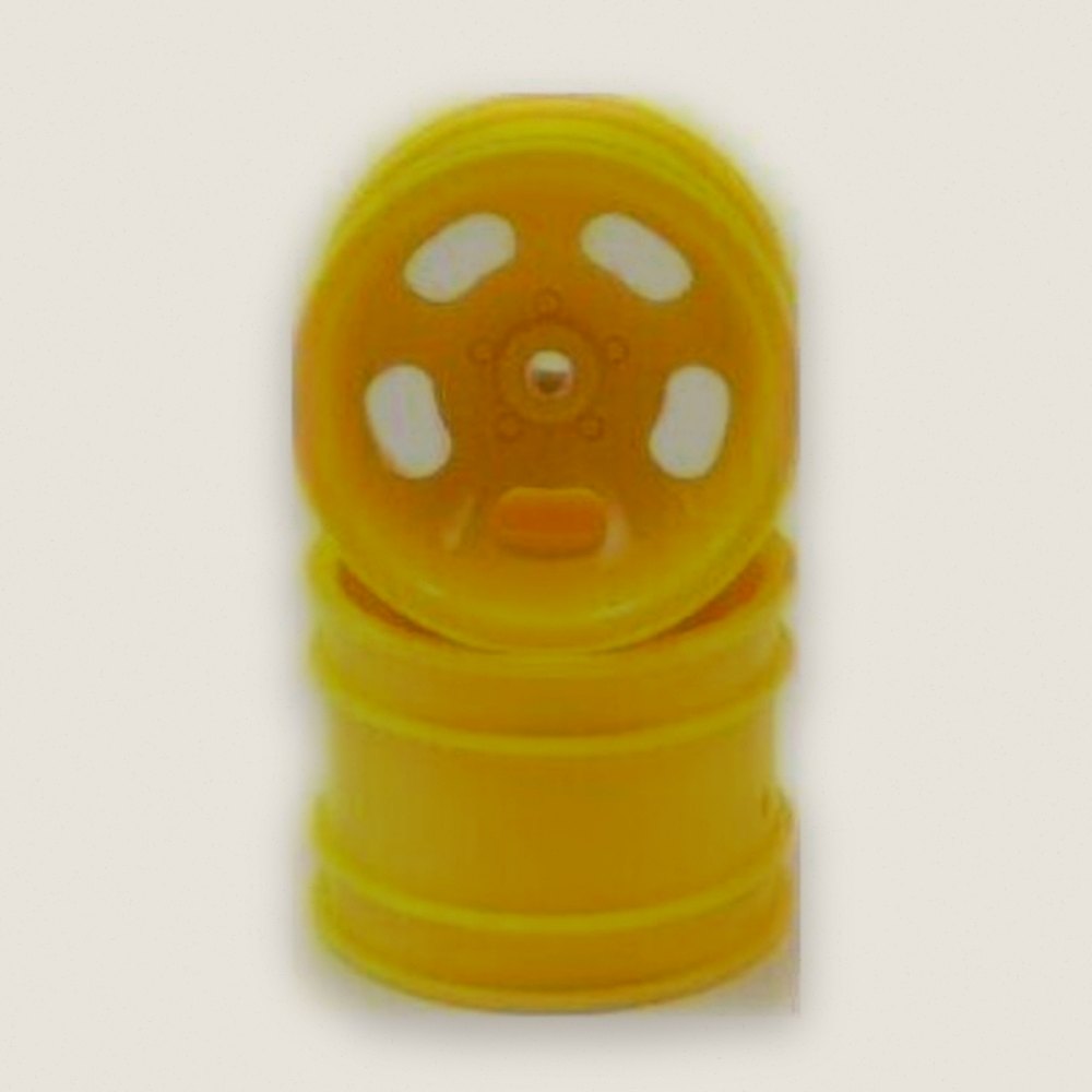 Yellow Rear Wheel, 2 Pieces for Beetle 2014 - Kyosho