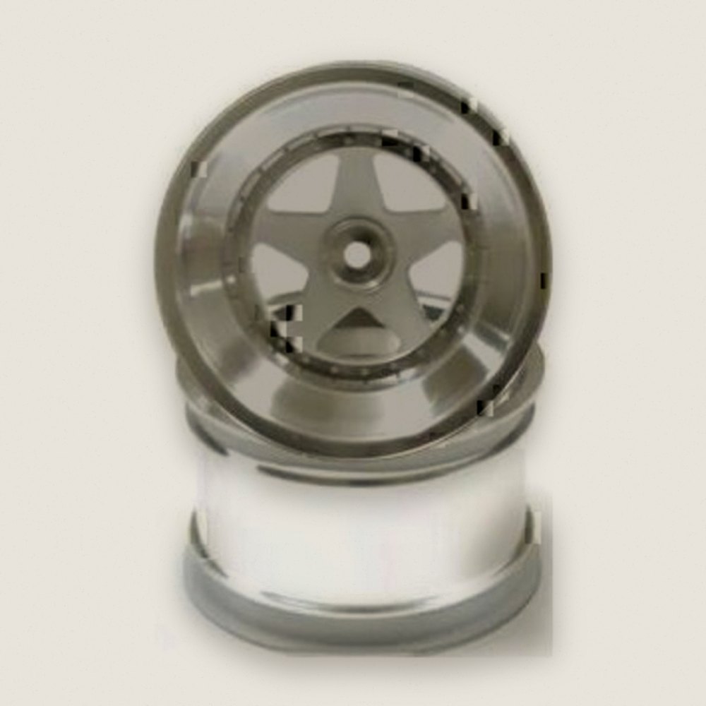 Satin Chrome 2.2 Rear Wheel, 1 Pair - Kyosho