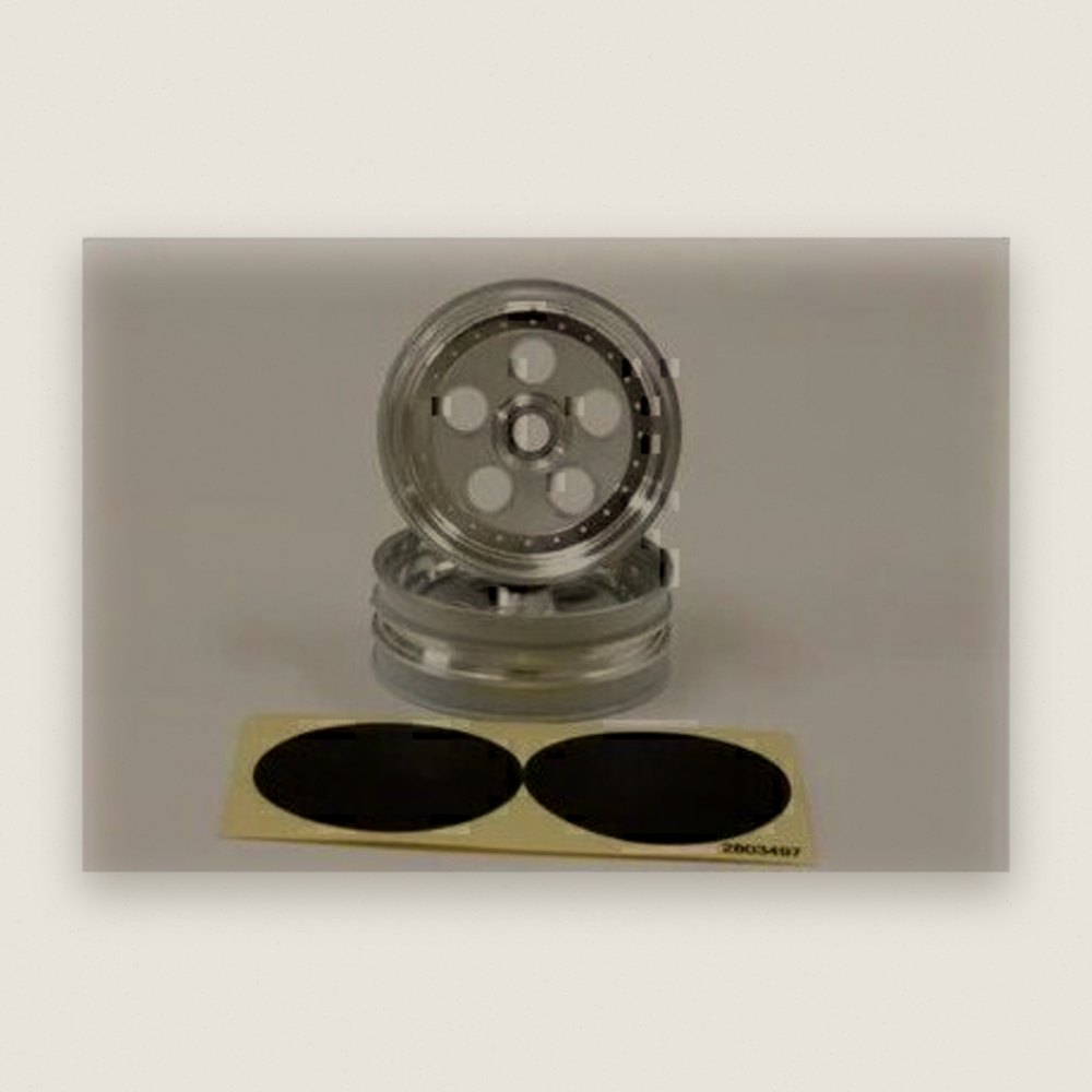 Satin Chrome Front Wheel, 2 Pieces for Tomahawk - Kyosho